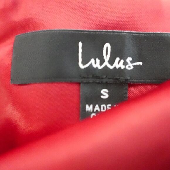 Lulus Womens Dress Red Satin Halter Mini Small - Picture 11 of 13